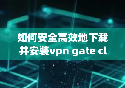 如何安全高效地下载并安装vpn gate client
