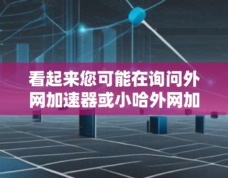 看起来您可能在询问外网加速器或小哈外网加速器。外网加速器是一种用于加速浏览器在网络环境下的速度的工具。它可以帮助您更快地访问网页，减少等待时间。以下是一些常见的外网加速器软件