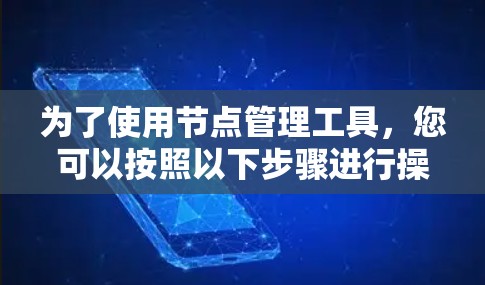 为了使用节点管理工具，您可以按照以下步骤进行操作